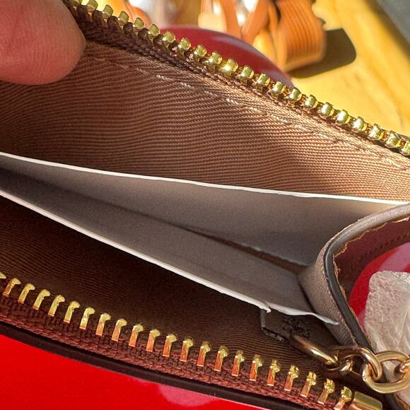 Coach Women's Mini ID Skinny in Signature Canvas Dark Brown One Size NWT - Picture 12 of 12